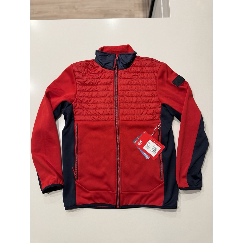 Helly Hansen Mens RWB Rigging Fleece Jacket Red S 53809-162 Regular Fit NWT